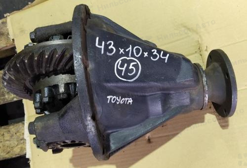 Редуктор заднего моста TOYOTA DYNA, R14-16 на 5 шпилек, пл/хв 43/10, шлицов 34, фланец 78*84, б/у