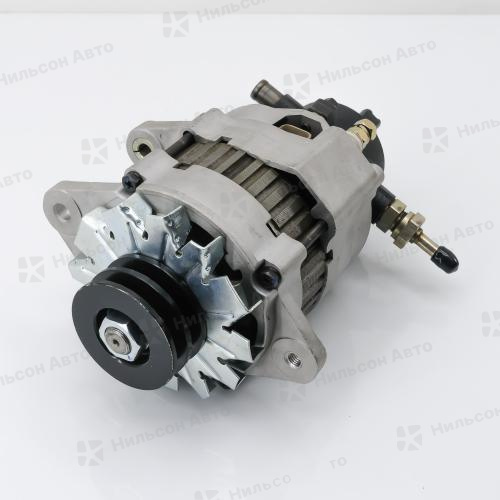 Генератор 24V HYUNDAI HD65-78, с вакуумом, шкив 2 клиновой, фишка на 2 контакта, 70A, TESLA