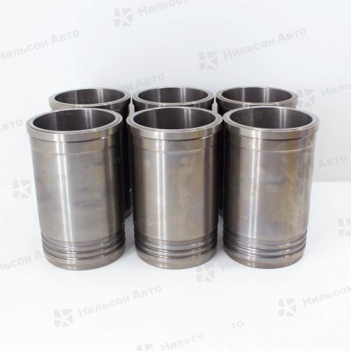 Гильзы поршневые MMC FUSO 6D15, хонингованные, вид 2, Nilson Auto Parts (комплект из 6 шт) (с буртиком) (толстостенные)