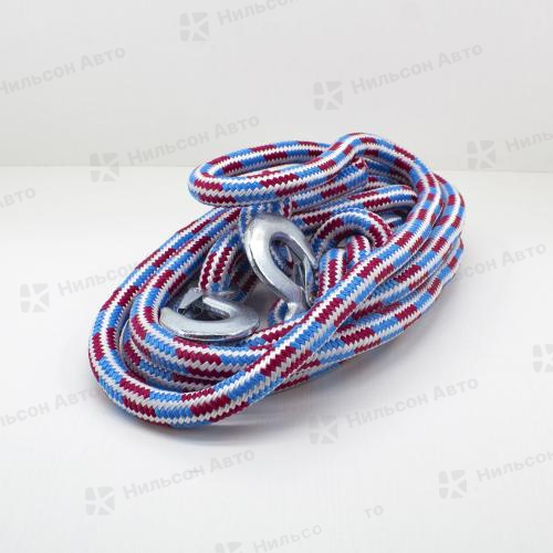 Трос буксировочный веревочный 12 тонн/5 метров (крюк-крюк), БАРНАУЛ