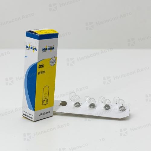 Лампочка бесцокольная большая в панель, 12V, W5W, NARVA