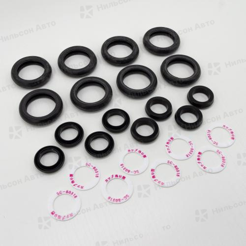 Ремкомплект рабочих тормозных цилиндров MMC/NISSAN/HINO, вид 3, SEIKEN (8*SC80493R+8*SC30044+8*SC51038) зад на 4 цилиндра