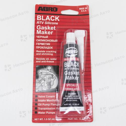 Герметик прокладок ABRO, (черный), 85 гр.
