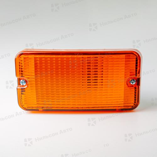 Поворот в бампер, HINO RANGER, правый, (оранжевый/со скосом), ZEVS
