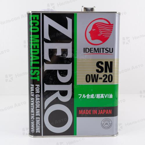 Масло моторное  0W-20 IDEMITSU ZEPRO ECO MEDALIST синтетическое 4 л. SN/GF5