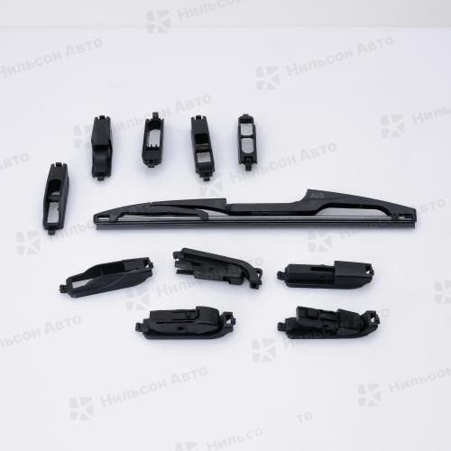 Щетка стеклоочистителя задняя, 28 см, Rare Line, (10 адаптеров/гибридная), AVS 