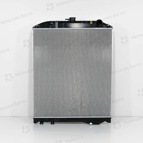 Радиатор двигателя HINO RANGER, пластиковый с заливной, в720*ш638 (без бачков), ZEVS