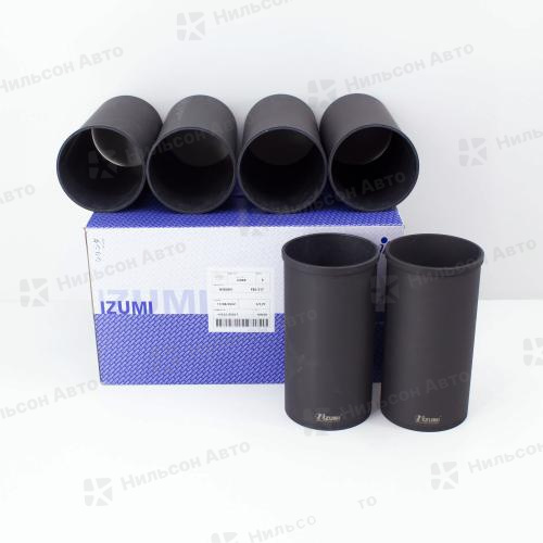 Гильзы поршневые NISSAN DIESEL FE6, хонингованные, IZUMI (комплект 6 шт) (фосфатированные) (с буртиком, диаметр 108 мм, длина 217 мм)