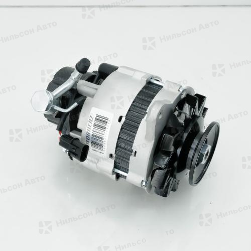 Генератор 12V HYUNDAI/KIA D4BA, D4BF вакуумник сзади, 1 клиновой, фишка овальная на 2 контакта выносная, 65A, MOTORHERZ 