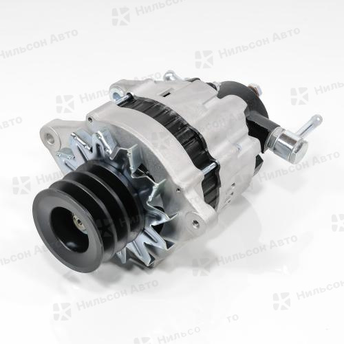 Генератор 24V ISUZU ELF 4HF1, 4HG1, 60A, вакуумник сзади, 3 клиновой, фишка круглая на 3 контакта, KRAUF