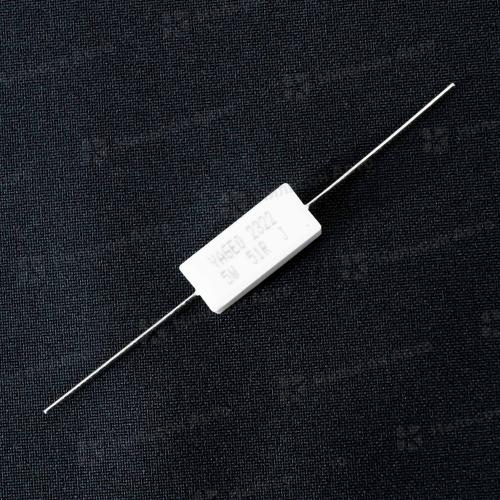 Резистор, 5 W 51R, (керамический цементный аксиальный), YAGEO