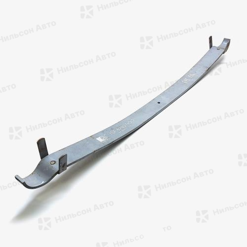 Лист подкоренной передний ISUZU ELF 3 тонны, 1210*70*11*9, переменная толщина, ц.о. 10,5 мм, с 2 прогибами, ZEVS (с 2 хомутами)