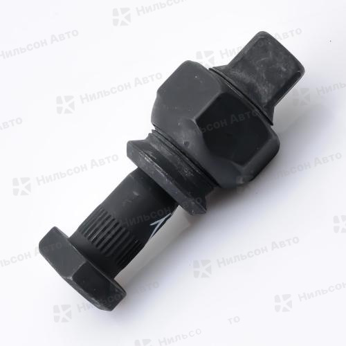 Шпилька задняя в сборе корейская телега, правая, ZEVS (гайка 41, конус 36, длина 105)