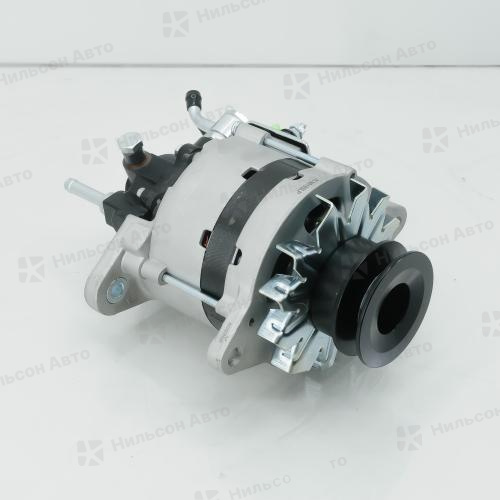 Генератор 12V TOYOTA DYNA 2L, 3L, 5L, вакумник сзади, 1 клиновой, фишка прямоугольная на 1 контакт, 50A, KRAUF