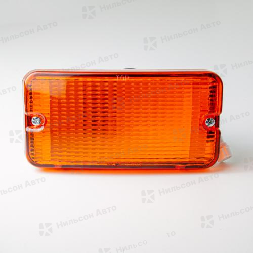 Поворот в бампер, HINO RANGER, правый, (оранжевый/со скосом), AUTODEPO
