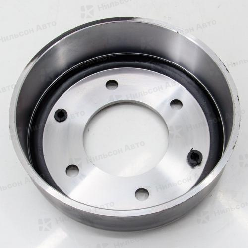 Барабан ручного тормоза MITSUBISHI FUSO 6D16, FK400-600, 5 тонн, вид 2, ZEVS (по центрам отверстий 110*75, фланец 90, диаметр под колодки 203)