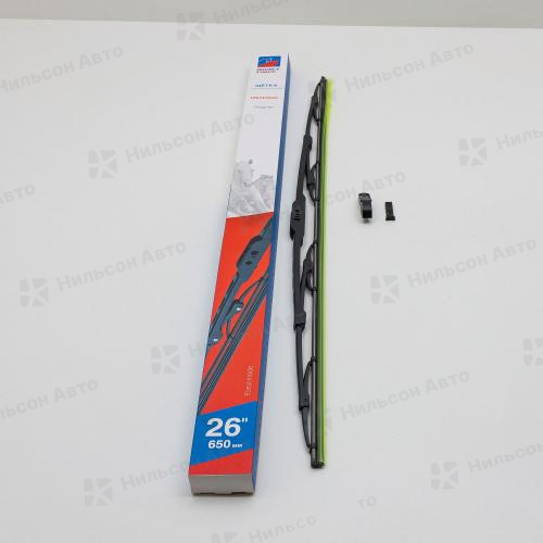 Щетка стеклоочистителя каркасная, 65 см, UNIVERSAL, DOUBLE FORCE