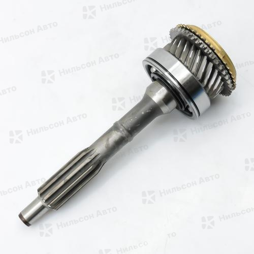 Вал МКПП первичный ГАЗЕЛЬ/СОБОЛЬ, 5-ступ, оригинал (z1=10 зубьев, z2=25 зубьев, z3=42 зубьев, L=256 mm)