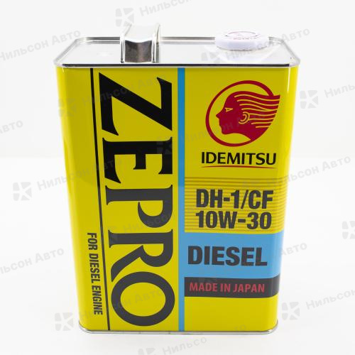 Масло моторное 10W-30 IDEMITSU ZEPRO DIESEL (гидрокрекинг) (дизель) 4 л. DH-1/CF