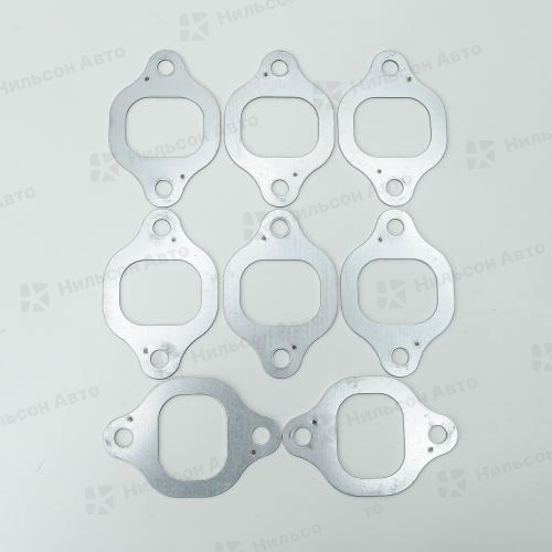 Прокладка выпускного коллектора NISSAN DIESEL RF8, QUNZE (металл) (комплект 8 штук)