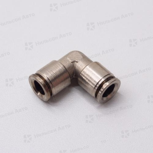 Фитинг металлический D6*6 мм, ZEVS (угол 90 градусов)