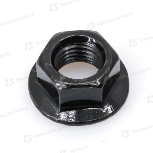 Гайка M10*1.25, с фланцем, цинк черный, лицензия