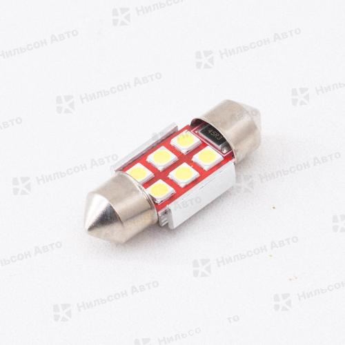 Лампочка софитная светодиодная 12V/T10/C5W АВТОКУРАЖ (L=31 мм) (1 штука)