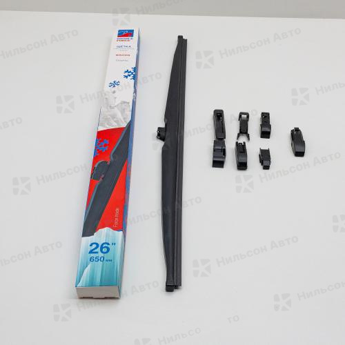 Щетка стеклоочистителя зимняя, 65 см, WINTER, DOUBLE FORCE