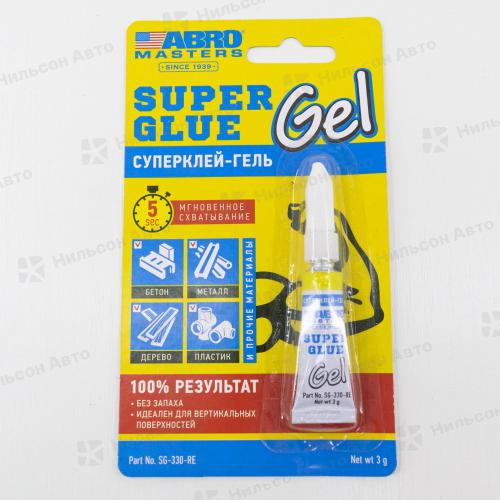 Супер-клей ABRO, (гель), 3 г.