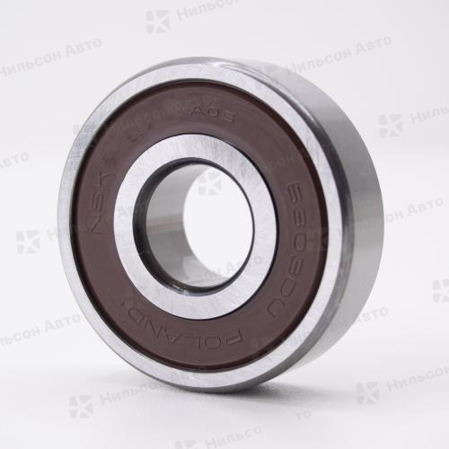 Подшипник маховика/ролика 6303, NSK (закрытый, пластиковая крышка, 17*47*14)