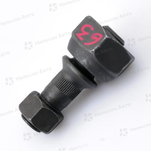 Шпилька передняя в сборе MMC CANTER гайка на 41, левая, ZEVS (шпилька+2 гайки)