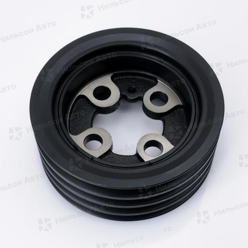 Шкив коленвала ISUZU ELF 4HF1, 4HG1, 4HL1, 4-х клиновой, крепится на 4 болта, Nilson Auto Parts