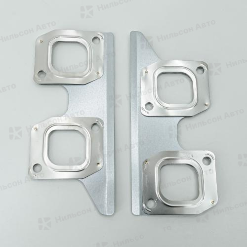 Прокладка выпускного коллектора NISSAN ATLAS FD42, FD46, QUNZE (комплект из 2 шт на весь ДВС/металл)