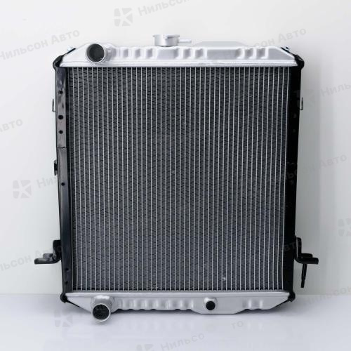 Радиатор двигателя ISUZU ELF 4HG1, 4BE1, 4BE2, 4HF1, 4JG2, алюминиевый с заливной, в480*ш458 (без бачков), SAT