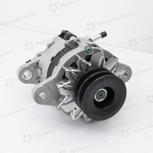 Генератор 24V MMC FUSO 6D14-16, вакуумник сзади, 2 клиновой, фишка овальная на 2 контакта параллельно выносная, 40Amp, TESLA