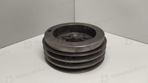 Шкив коленвала ISUZU ELF, 4HF1,4HG1, 4HJ1, 4HE1, 4HL1, трехклиновой, крепится на болты, б/у