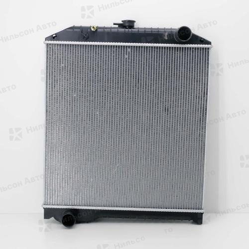 Радиатор двигателя HINO RANGER J08C, пластиковый с заливной, в645*ш638 (без бачков), SAT