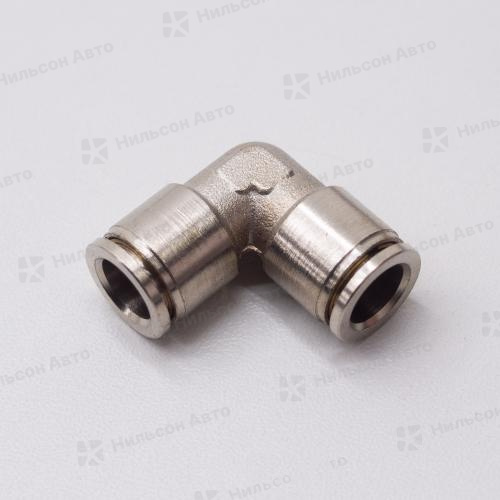 Фитинг металлический D8*8 мм, ZEVS (угол 90 градусов)