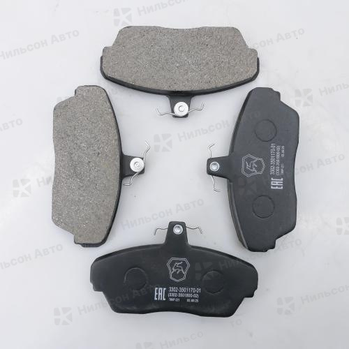 Колодки дисковые ГАЗЕЛЬ NEXT/СОБОЛЬ/ГАЗ-3302, передние, оригинал (комплект 4 шт)