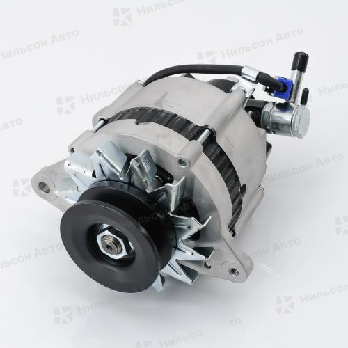 Генератор 12V ISUZU ELF 4JA1, 4JB1, 4JG2 вакуумник сзади, 1 клиновой, фишка круглая 3 контакта, 50 Amp, TESLA