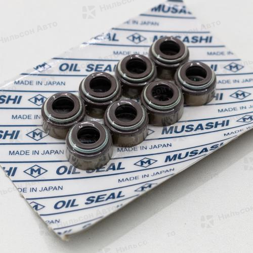 Маслосъемные колпачки TOYOTA DYNA B, 3B, 4B, 11B, 13B, MUSASHI (комплект 8 шт)