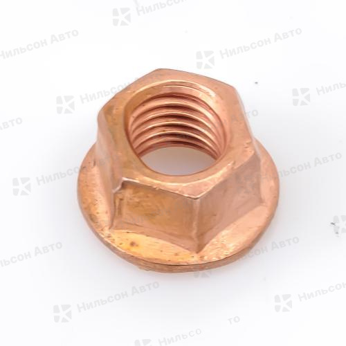 Гайка M10*1.25, с фланцем, медь, лицензия
