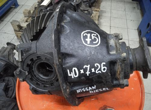 Редуктор заднего моста NISSAN DIESEL, 5 т, R16 на 6 шпилек, пл/хв 40/7, шлицов 26, фланец , 86*72, б/у