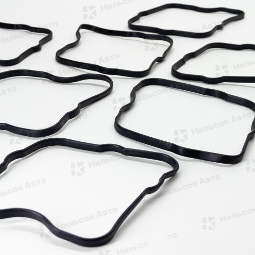 Прокладка клапанной крышки NISSAN DIESEL RE8/RG8/RD8/RF8, вид 1, QUNZE (комплект на 8 цилиндров)