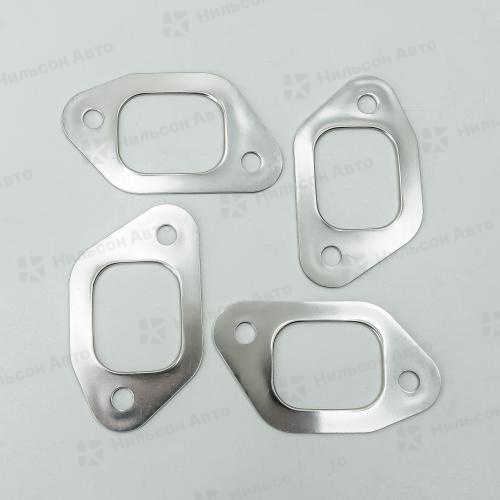 Прокладка выпускного коллектора ISUZU ELF 4BE1, QUNZE (металл) (комплект из 4 штук)