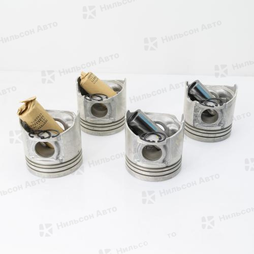 Поршень MMC CANTER 4D35, вид 1, TEIKIN (комплект 4 шт) (диаметр 110, палец 36, высота 110, форкамера 56)