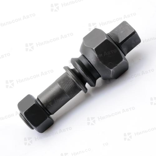 Шпилька задняя в сборе ISUZU ELF 58/66 гайка на 41 как NPRR только длиннее, правая, ZEVS (конус 32, отверстие в диске 29)