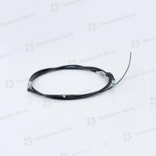 Трос газа крановой установки универсальный, ZEVS (длина 225 см, вилка с пальцем на 5 мм,крепеж 2-мя гайками на 8 мм, есть подвижная бобышка)