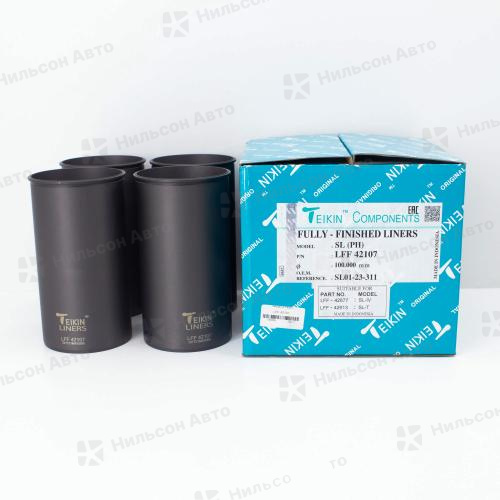 Гильзы поршневые MAZDA TITAN SL, хонингованные, TEIKIN (комплект 4 шт) (диаметр 100, длина 193)(фосфатированные)(с буртиком)