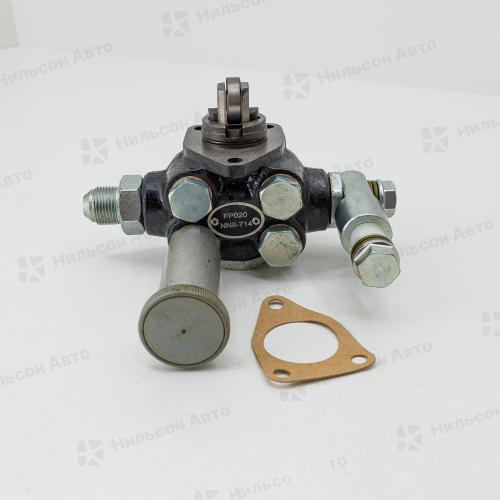 Топливоподкачивающий насос универсальный, ZEVS (штуц горизонт, толкатель ролик, клапанов 4, солдатик слева, h толкателя 29*11)